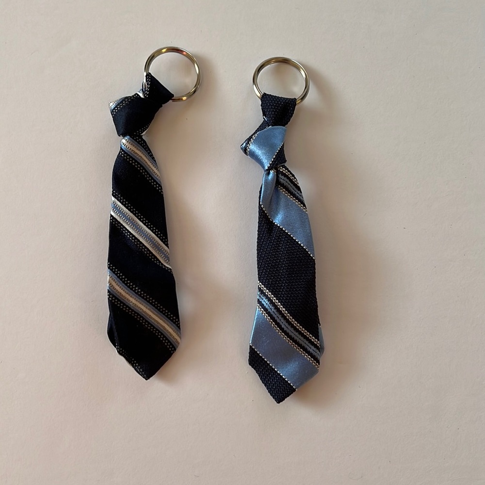 Brooks Brothers Tie Key Chain - Made in USA